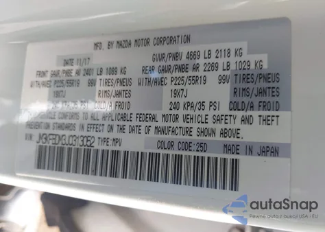 2018 Mazda Cx-5 Grand Touring из США, поврежденный, VIN JM3KFBDM3J0313052